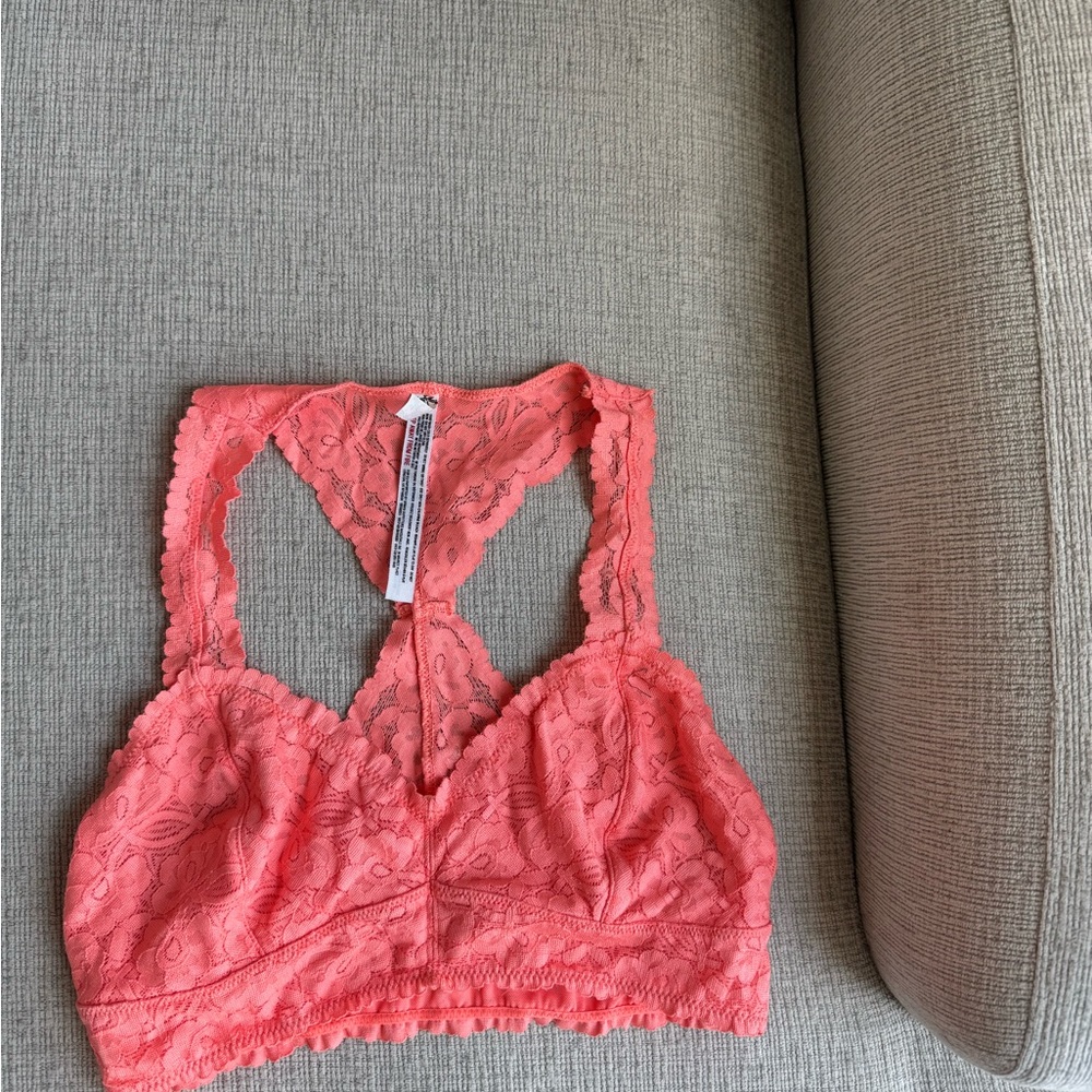 Free People Coral Lace Racerback Bralette